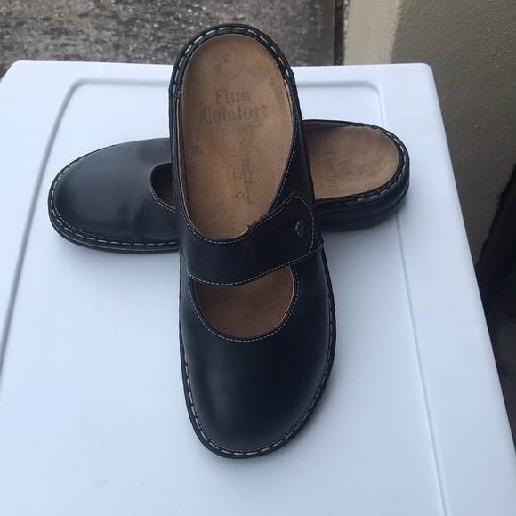 Finn Comfort Shoes Finn Comfort Stanford Black Leather Mary Jane